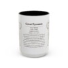15oz Great Pyrenees Mug, Black, front view