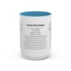 15oz Great Pyrenees Mug, Light Blue, front view