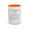 15oz Great Pyrenees Mug, Orange, front view