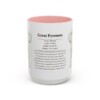15oz Great Pyrenees Mug, Pink, front view