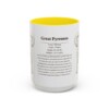 15oz Great Pyrenees Mug, Yellow, front view
