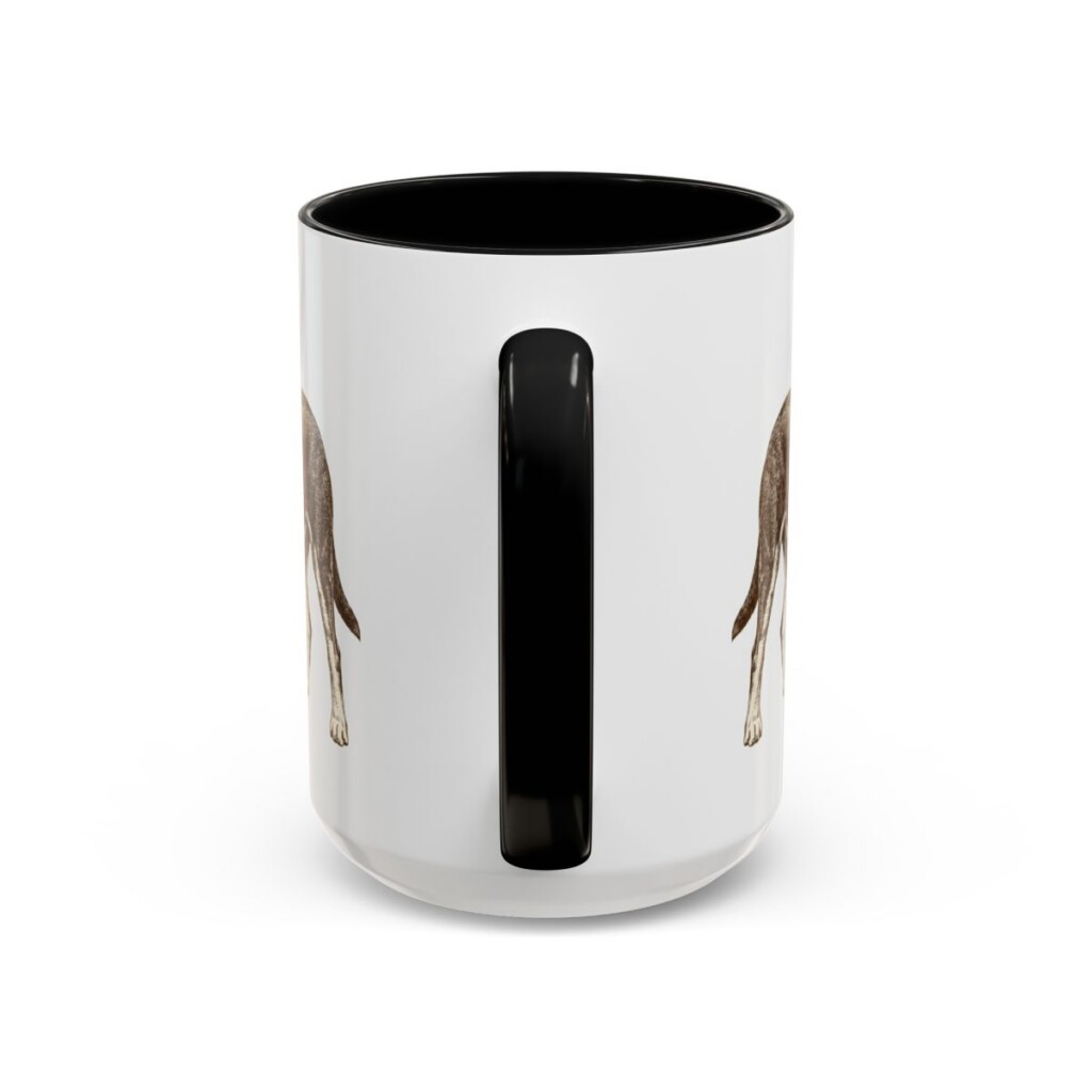 15oz Greater Swiss Mountain Dog Dog Dad Mug, Black, back view