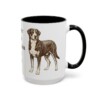 15oz Greater Swiss Mountain Dog Dog Dad Mug, Black, right side view