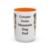 15oz Greater Swiss Mountain Dog Dog Dad Mug, Orange, front view