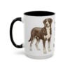 15oz Funny Greater Swiss Mountain Dog Mug, Black, left side view