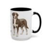 15oz Funny Greater Swiss Mountain Dog Mug, Black, right side view