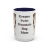 15oz-greater-swiss-mountain-dog-mug-mom-navy 15oz Greater Swiss Mountain Dog Dog Mom Mug, Navy, front view