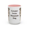 15oz-greater-swiss-mountain-dog-mug-pink 15oz Greater Swiss Mountain Dog Mug, Pink, front view