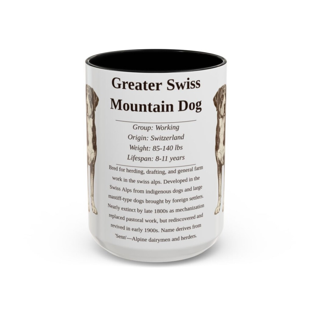 15oz-greater-swiss-mountain-dog-mug-writeup-black-front 15oz Greater Swiss Mountain Dog Mug, Black, front view