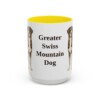 15oz-greater-swiss-mountain-dog-mug-yellow 15oz Greater Swiss Mountain Dog Mug, Yellow, front view