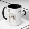 15oz Greyhound Mug, Black, lifestyle photo