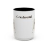 15oz Greyhound Mug, Black, front view