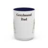15oz Greyhound Dog Dad Mug, Navy, front view