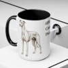 15oz Funny Greyhound Mug, Black, lifestyle photo