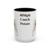 15oz Funny Greyhound Mug, Black, front view