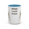 15oz Funny Greyhound Mug, Light Blue, front view