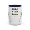 15oz Funny Greyhound Mug, Navy, front view