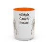 15oz Funny Greyhound Mug, Orange, front view