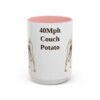 15oz Funny Greyhound Mug, Pink, front view