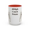 15oz Funny Greyhound Mug, Red, front view
