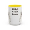 15oz Funny Greyhound Mug, Yellow, front view