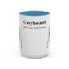 15oz Greyhound Latin Mug, Light Blue, front view