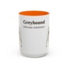15oz Greyhound Latin Mug, Orange, front view