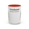 15oz Greyhound Latin Mug, Red, front view