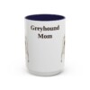 15oz Greyhound Dog Mom Mug, Navy, front view