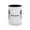 15oz Havanese Mug, Black, front view
