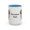 15oz Havanese Dog Dad Mug, Light Blue, front view