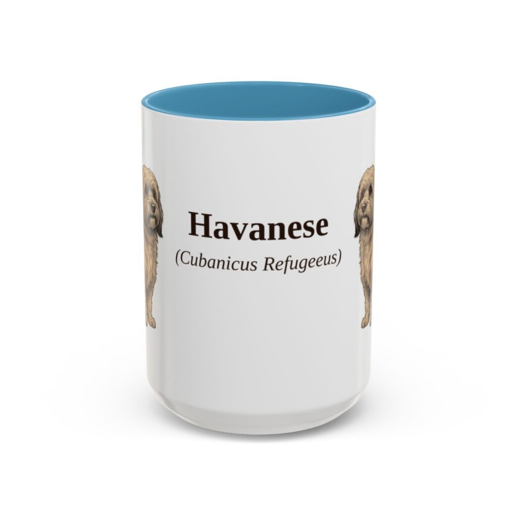 15oz-havanese-mug-latin-light-blue 15oz Havanese Latin Mug, Light Blue, front view