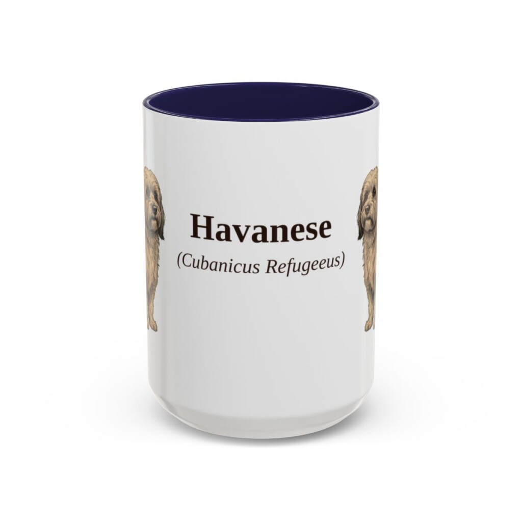 15oz-havanese-mug-latin-navy 15oz Havanese Latin Mug, Navy, front view
