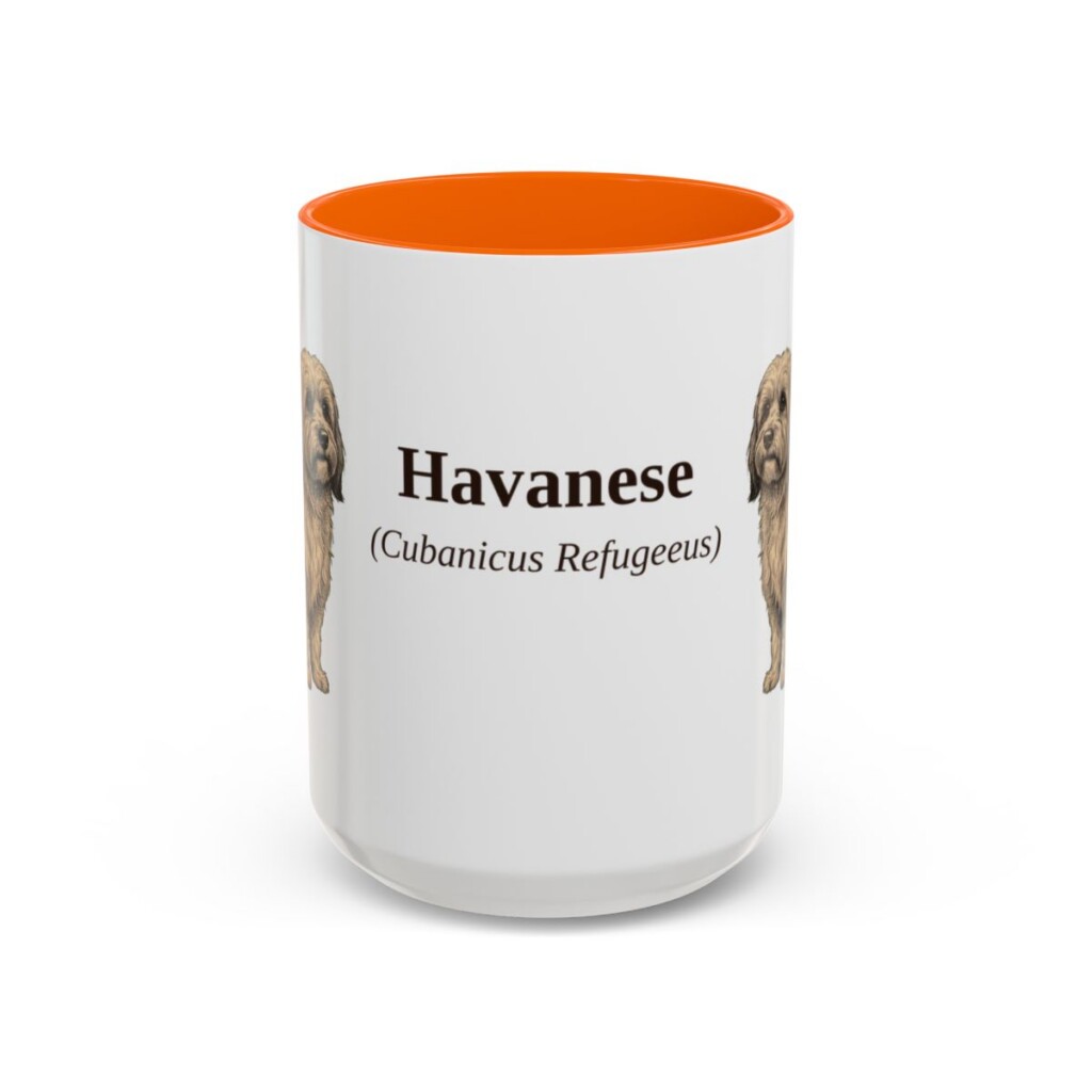 15oz-havanese-mug-latin-orange 15oz Havanese Latin Mug, Orange, front view