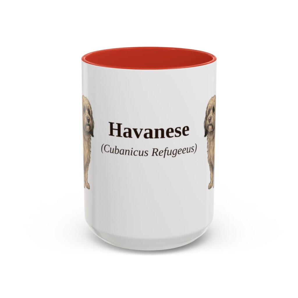 15oz-havanese-mug-latin-red 15oz Havanese Latin Mug, Red, front view
