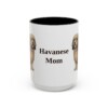 15oz Havanese Dog Mom Mug, Black, front view
