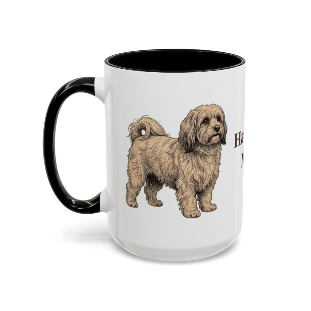 15oz Havanese Dog Mom Mug, Black, left side view