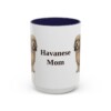 15oz Havanese Dog Mom Mug, Navy, front view