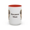 15oz Havanese Dog Mom Mug, Red, front view
