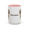 15oz Havanese Mug, Pink, front view