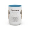15oz Havanese Mug, Light Blue, front view
