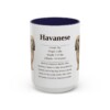 15oz Havanese Mug, Navy, front view