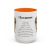 15oz Havanese Mug, Orange, front view