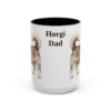 15oz Horgi Dog Dad Mug, Black, front view