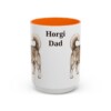 15oz Horgi Dog Dad Mug, Orange, front view