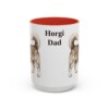 15oz Horgi Dog Dad Mug, Red, front view