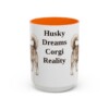 15oz Funny Horgi Mug, Orange, front view