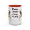 15oz Funny Horgi Mug, Red, front view