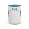 15oz Horgi Latin Mug, Light Blue, front view