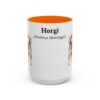 15oz Horgi Latin Mug, Orange, front view